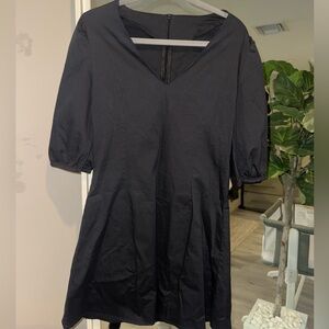 Quarter Bubble Sleeve Mini Dress